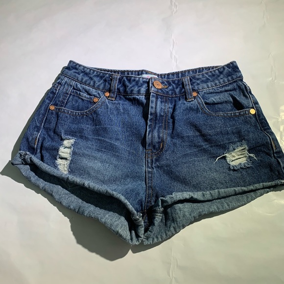 refuge Pants - 4/$25!! Refuge Distressed high Waist Denim Shorts